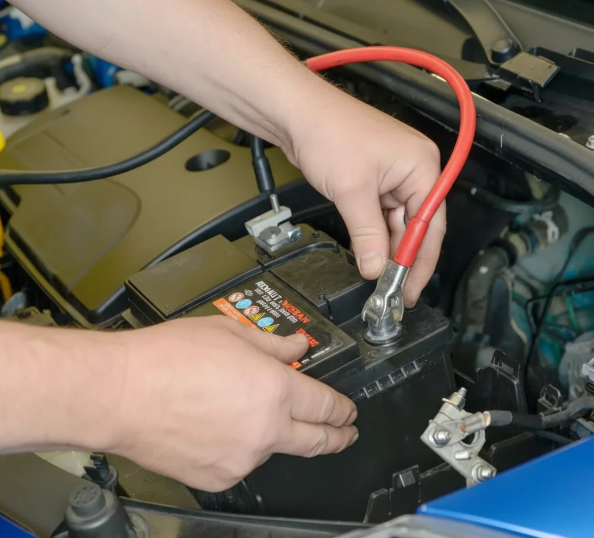 Car battery replacement in Dip 1 2 3