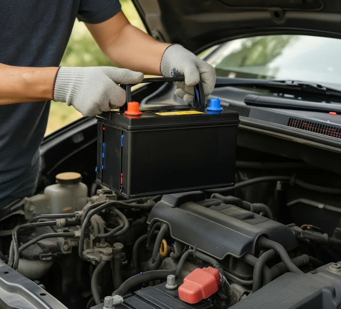 Car battery replacement in Springs 7