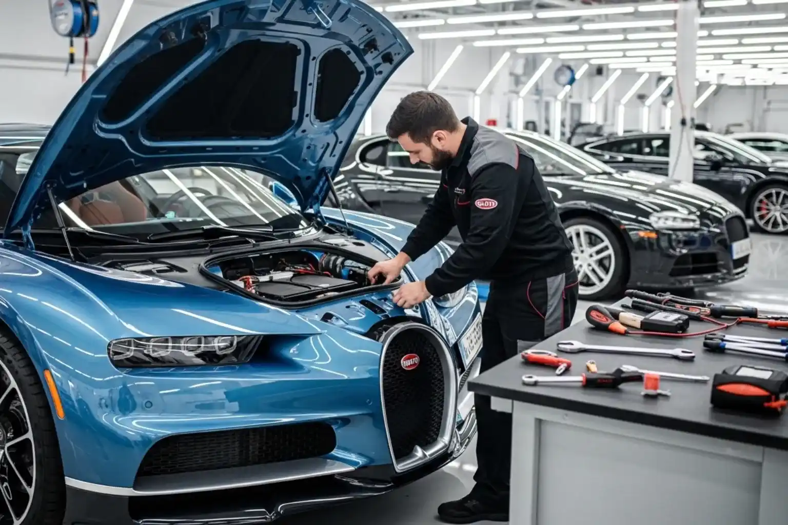 Luxury Bugatti Battery Replacement & Installation Services in Dubai
